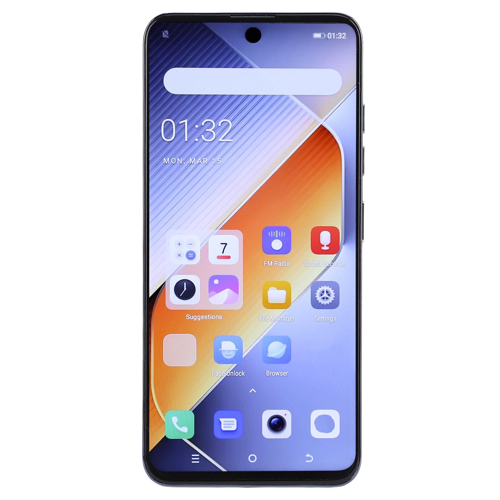Smartfon, 6,54-calowy Wyświetlacz HD, 4 GB RAM, 32 GB ROM, Podwójne Gniazdo Kart SIM, z Przednim Aparatem 2 MP i Tylnym Aparatem 5 MP, Odblokowywaniem za pomocą Linii (BLACK)