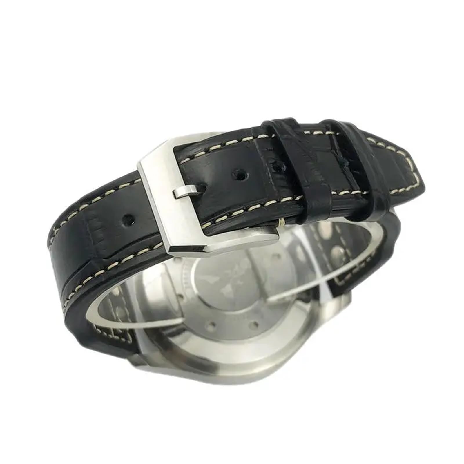 Skórzany pasek 20 mm 21 mm 22 mm do IWC IW3777 IW3270 Mark 18 Duży pasek do zegarka Pilot Miękka brązowa skóra bydlęca bransoletka (czarne złoto, 21 mm)