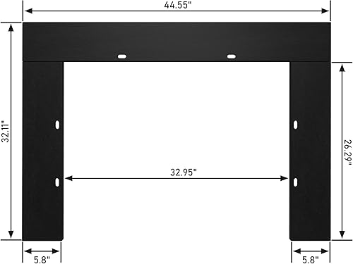Miniatura 9 de Rodalflame Soporte de TV con chimenea para televisores de hasta 82 pulgadas centro de entretenimiento con puerta plana con chimenea eléctrica
