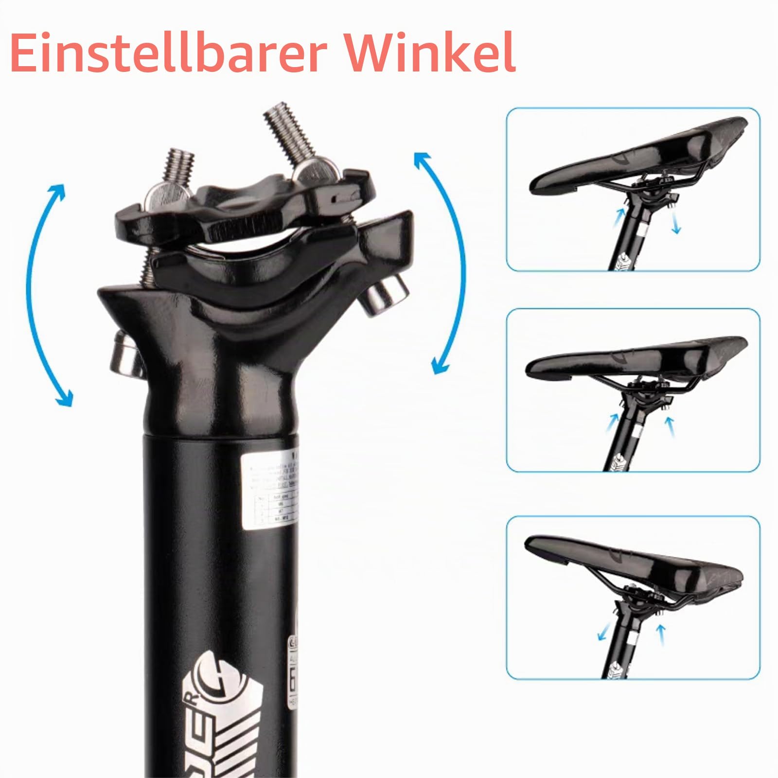 Fahrrad Sattelstütze Aluminiumlegierung 27,2 mm 30,9 mm 31,6 mm, Länge 350 mm 400 mm, für Rennrad MTB und BMX