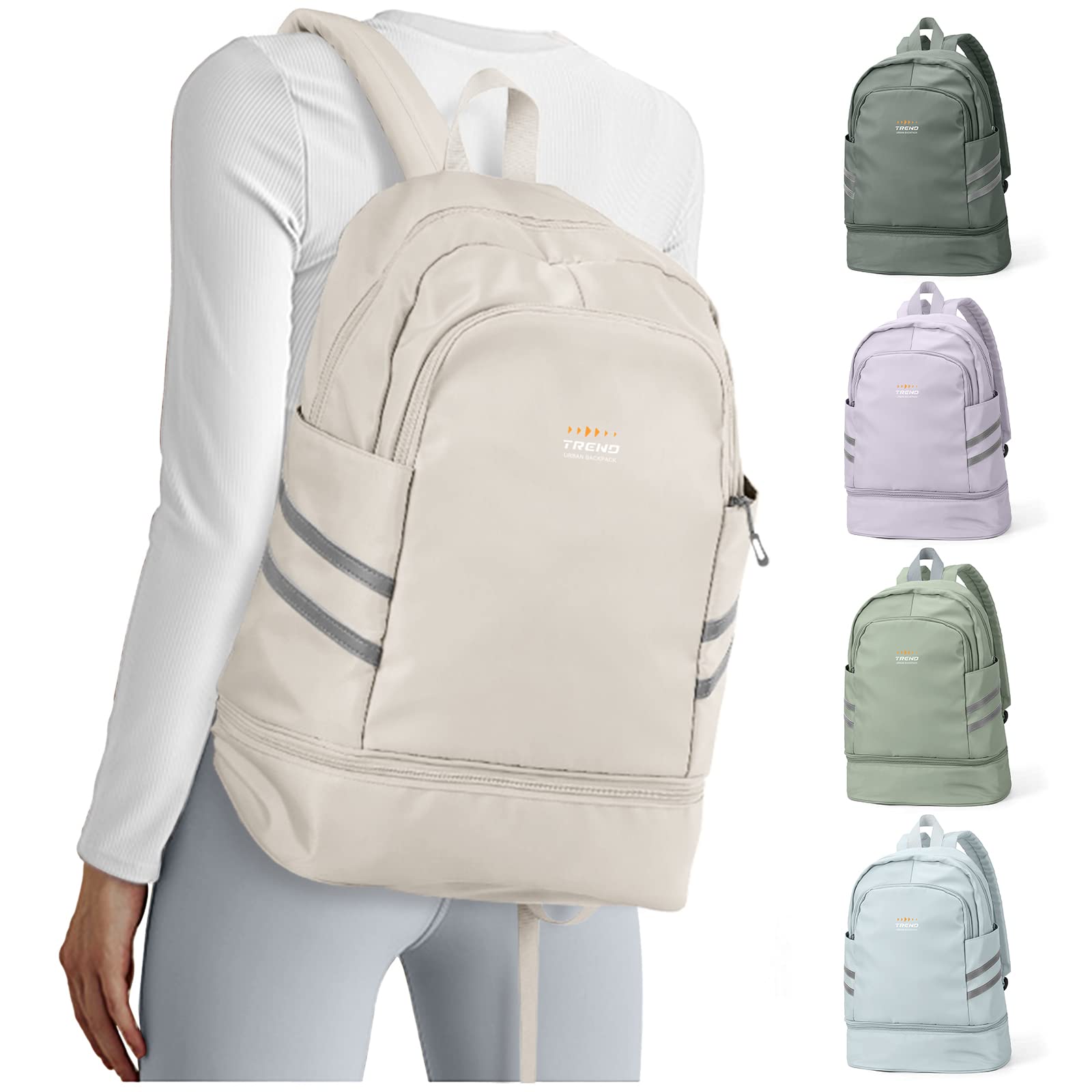 coofay Gym Backpack For Women Waterproof Backpack With Shoe Compartment Lightweight Travel Backpack Sports Backpacks Large Gym Bag