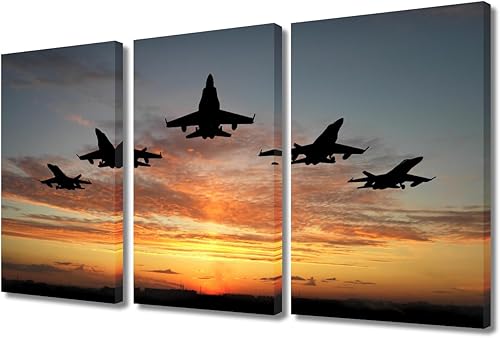 Miniatura 120 de Lienzo decorativo para pared, 3 piezas, póster de nariz de avión, arte de hélice gris, decoración del hogar, lienzo inspirador, decoración de pared