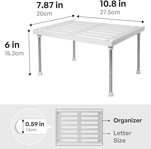 Miniatura 7 de carrotez Organizador de armario de cocina, estantes y almacenamiento de gabinete, organizador de estante de almacenamiento de despensa, estante de
