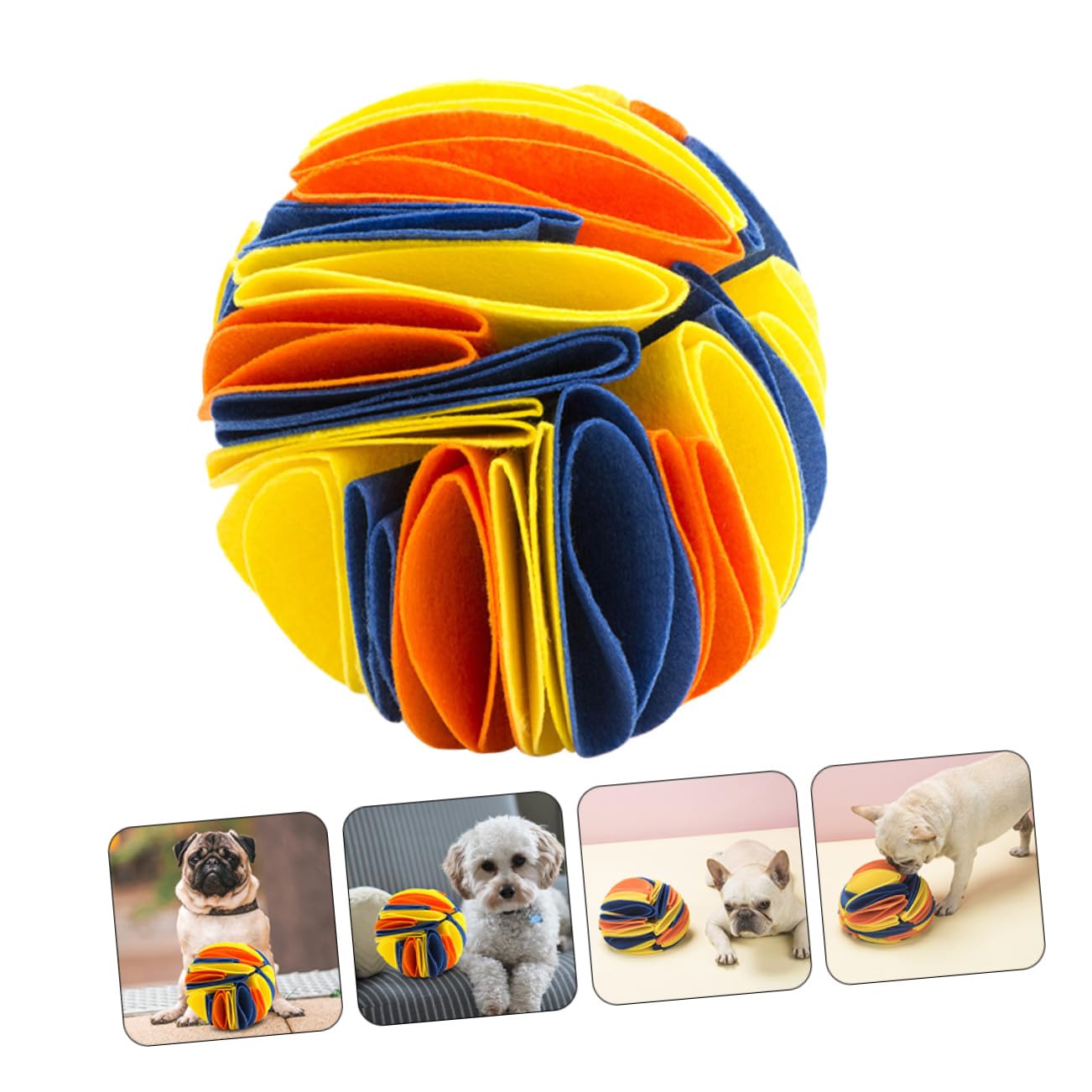 Sosoport 3stücke Pet Schnüffelball Für Hunde Interaktives Kauspielzeug Aus Strapazierfähigem Filz Langsame Futteraufnahme Für Welpen Fördert Spielverhalten Und Zerstörungsdrang