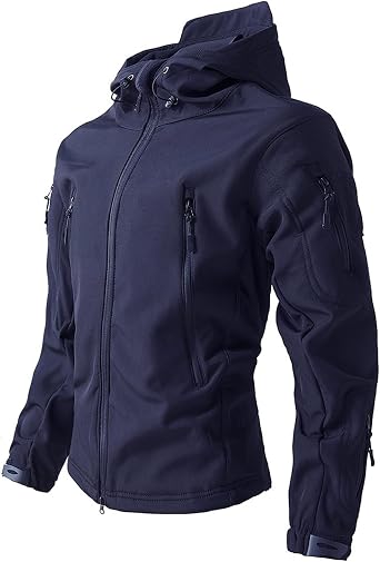 Men's Army Special Ops Military Tactical Jacket Softshell Fleece Hooded Outdoor Coat