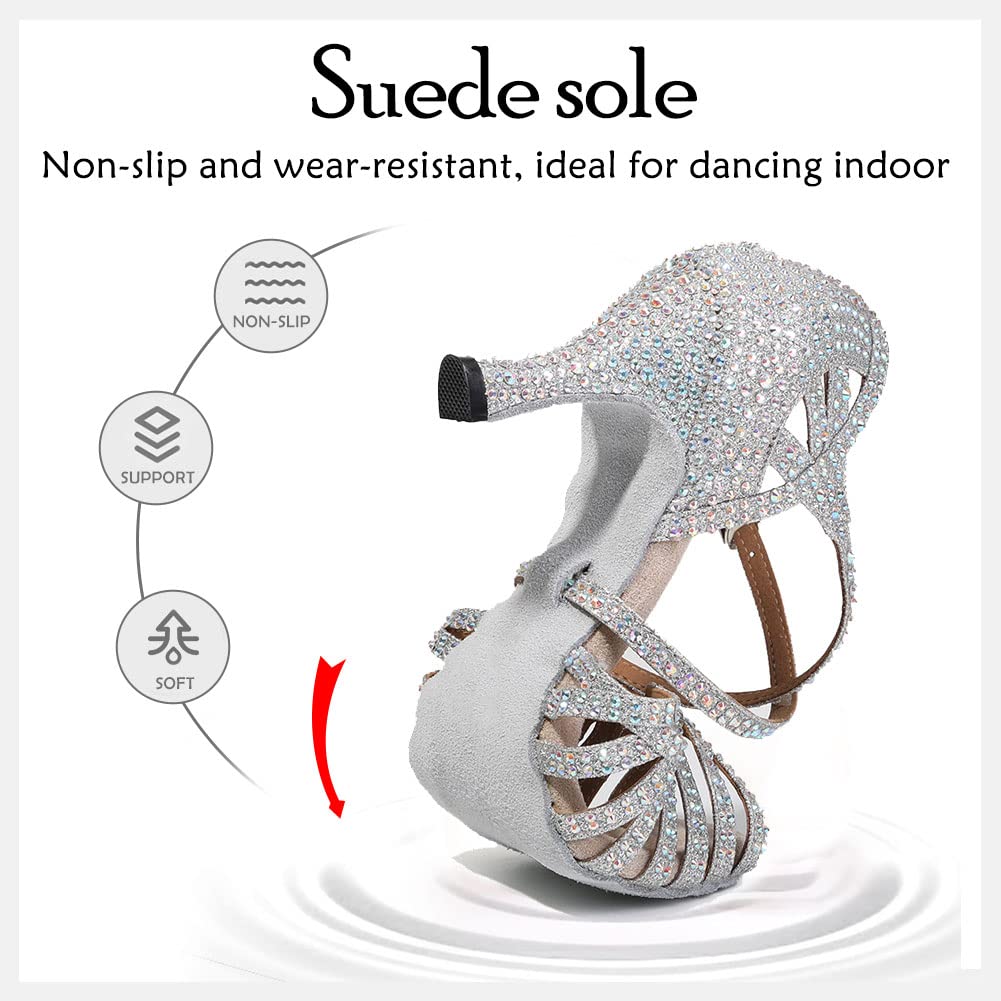 HIPPOSEUS buty do tańca latynoskiego dla kobiet z otwartym palcem salsa bachata taniec buty treningowe model 803