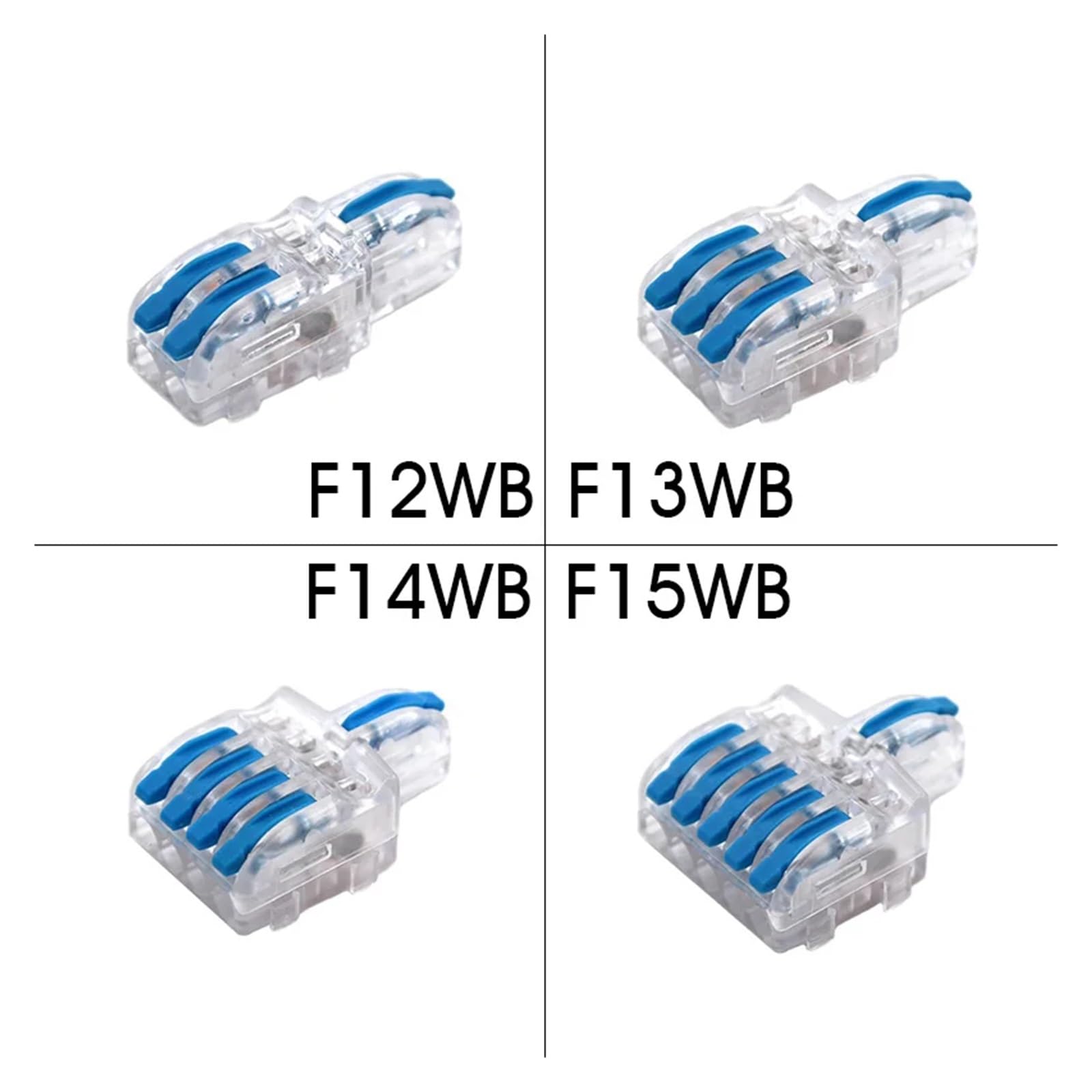 Conector de cable, 1 entrada, salida múltiple, divisor eléctrico, bloque de terminales a presión, conector de cableado rápido for luz LED doméstica.(WB,50PCS,F13)