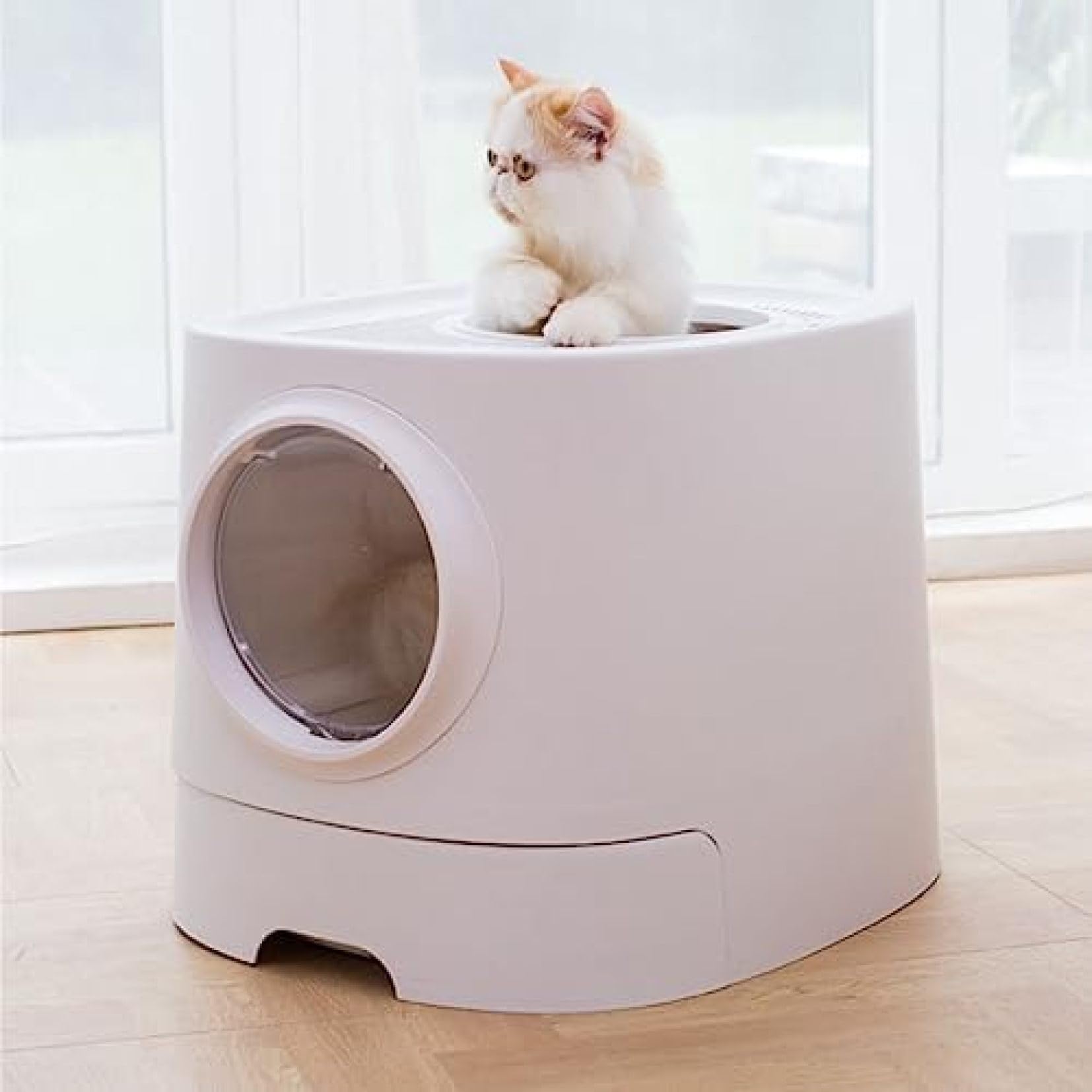 Amazon | 猫用トイレ本体 ドーム型 上から 2WAY出入り方法 猫トイレ