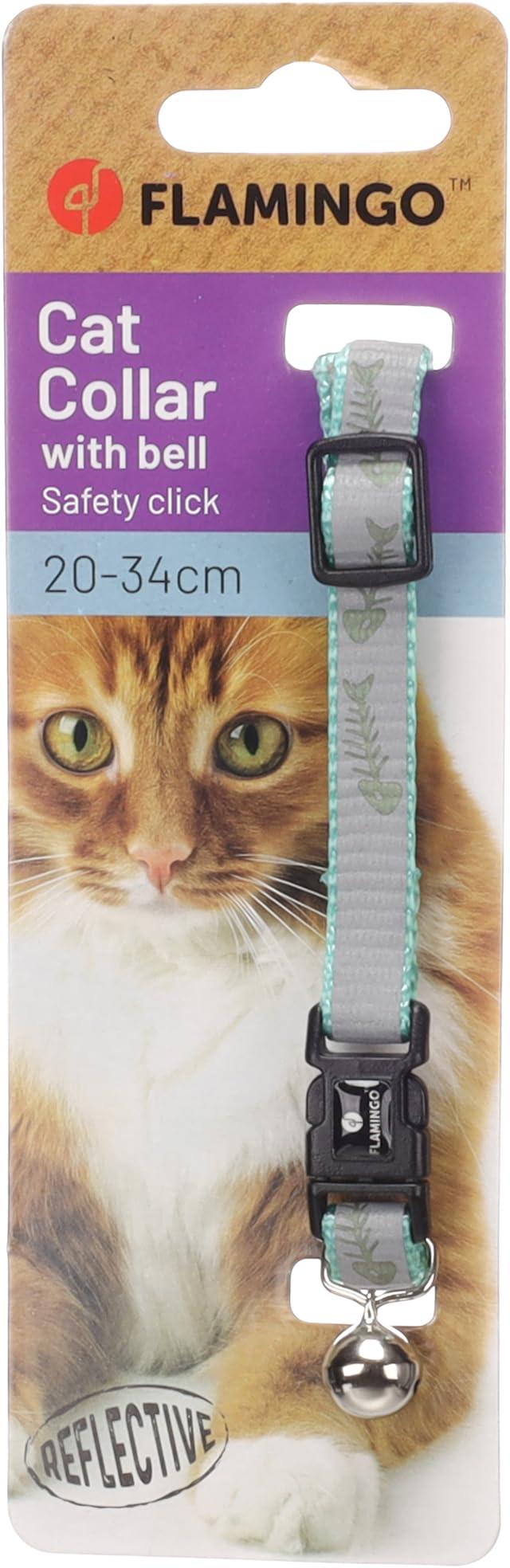 Flamingo Cat Collar Minx Mint green 20-34cm 10mm