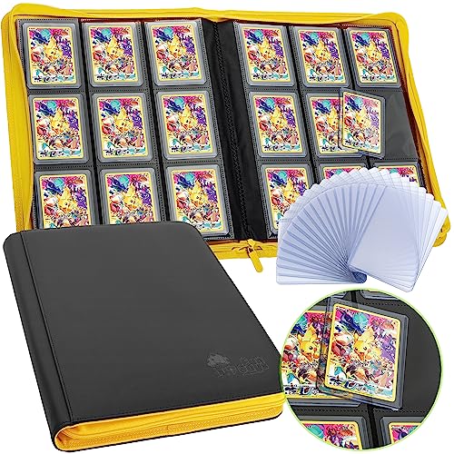 FunGuys Toploader Binder, Trading Card Binder Storage, 252 9 Pocket Top Loader Pokemon Binder, Card Collection for Yugioh, MTG, TCG, Card Folders for Trading Cards