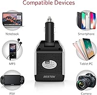 Vista 6 de BESTEK 75W Power Inverter DC 12V to 110V AC Car Inverter Power Converter