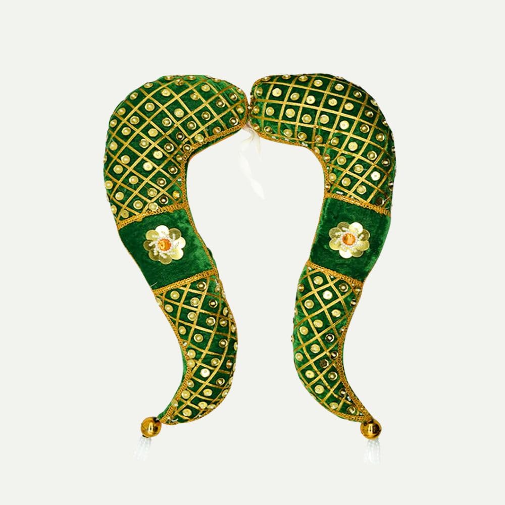 Varalakshmi Vagamalai for Goddess Shoulder 12 Inch Green/Thomala Varalakshmi Decoration Set Items | Varalakshmi Devi Alankaram Set-image-28