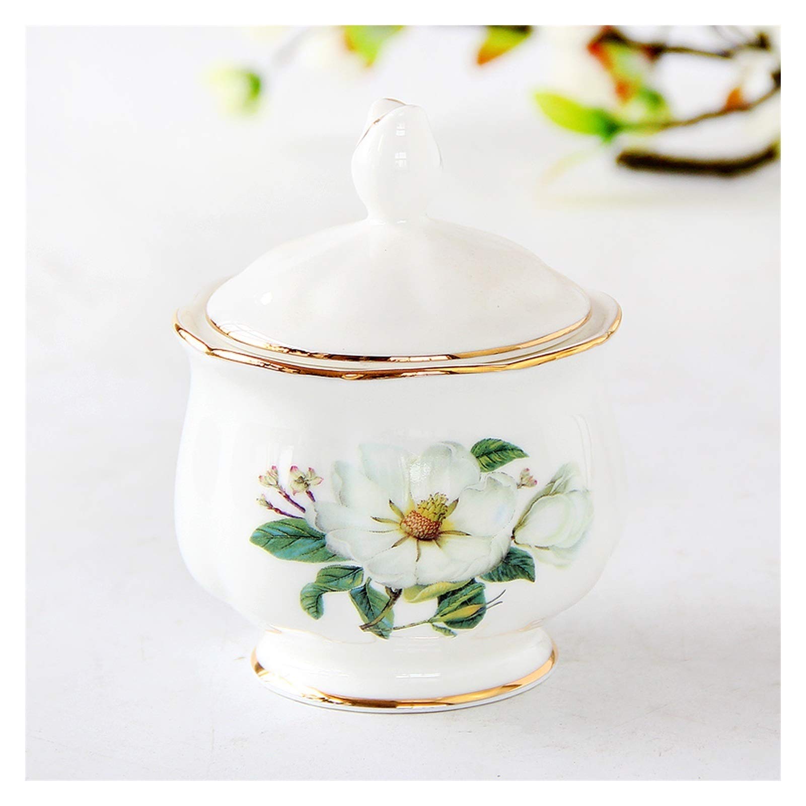 Zuckerdose Zuckerdose mit Deckel Staubdichte Retro-Zuckerdose Würfelzucker Weißer Zucker Teedose Guter Begleiter für Nachmittagstee Kaffee Bonbondose Gläser,D-Einheitsgröße