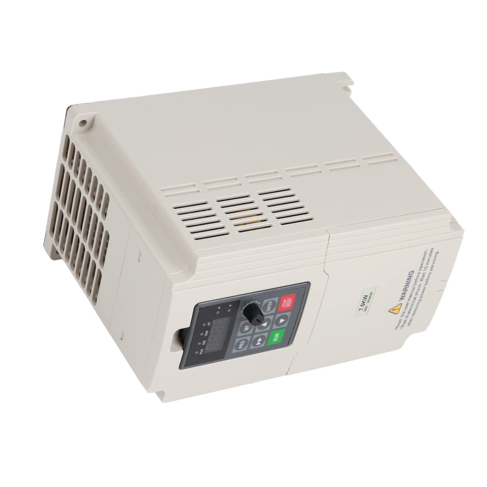 Fafeicy 7,5 kW VFD-Wechselrichter Frequenzumrichter, 3-phasiger 380-V-Ein- und Ausgang, Vollständiger Schutz, für Fertigungsmaschinen, Ventilatoren, Wasserpumpen(7.5KW)