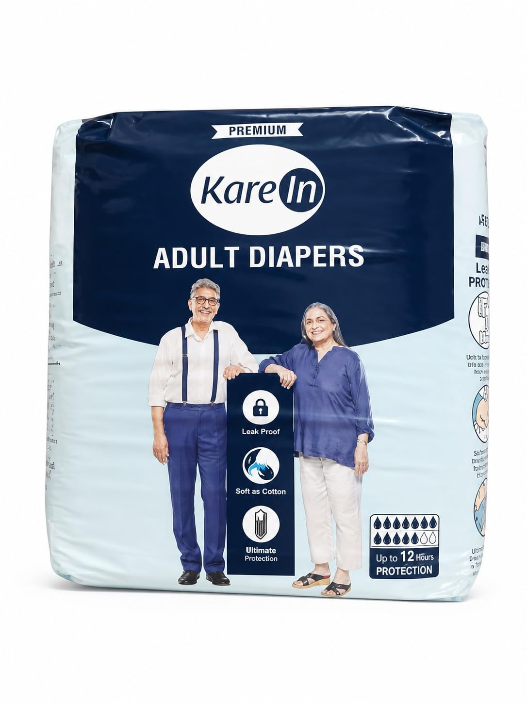 Adult Diapers Premium 10s (Size M) | High Absorbency Leak Protection | Comfortable Disposable Adult Diapers Pack of 1-image-28
