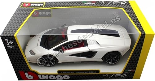 Miniatura 5 de Bburago B18-21102 Countach LPI 800-4-1:24 Escala increíblemente detallada Super Lamborghini Coche de fundición a presión, color blanco