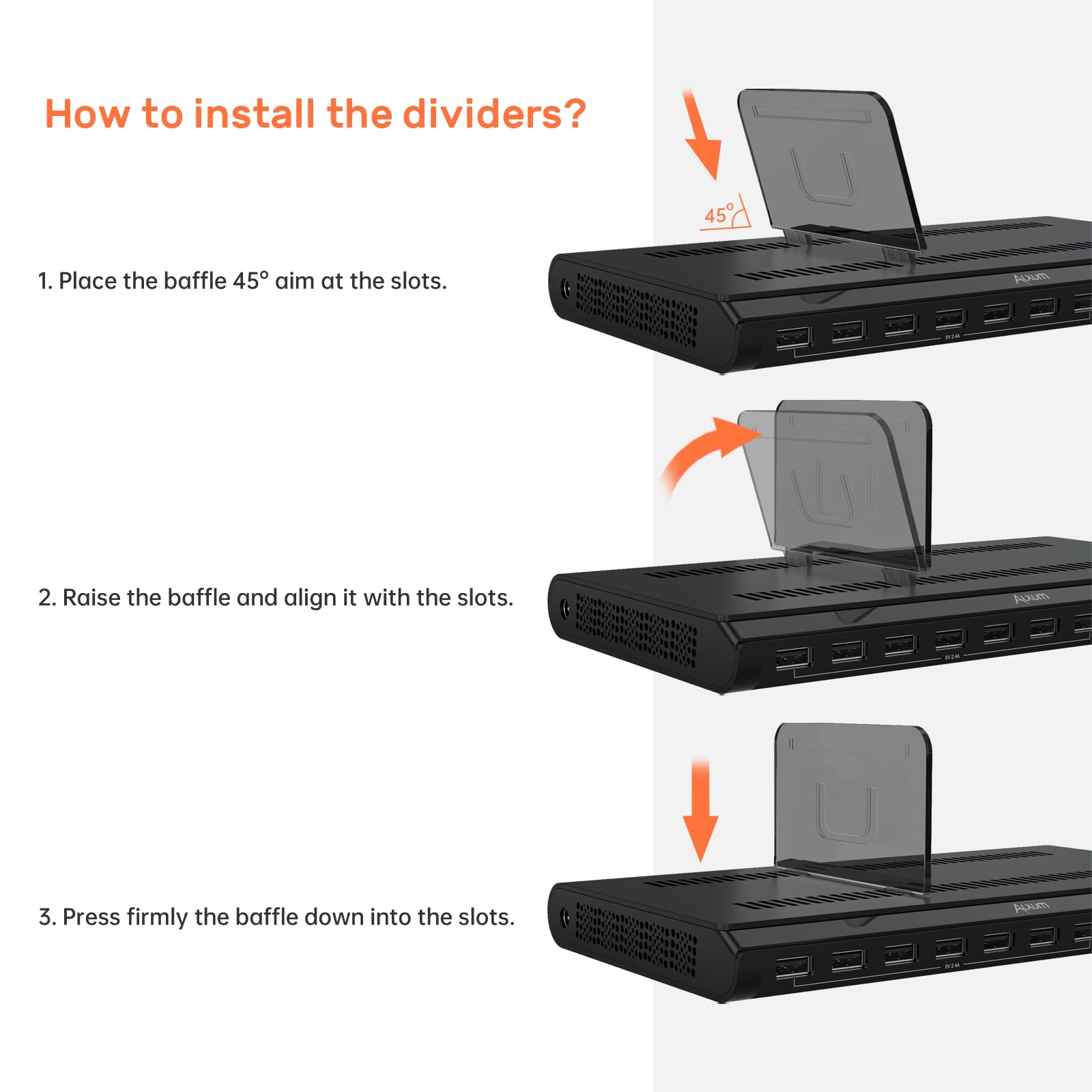 Caricatore USB, Stazione Di Ricarica USB Desktop Da 20 - Foto 5