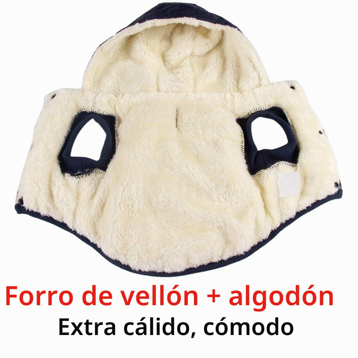 JoyDaog - Sudadera con capucha para perro con forro polar cálido en invierno, chaqueta con capucha para perros pequeños, color azul, talla M