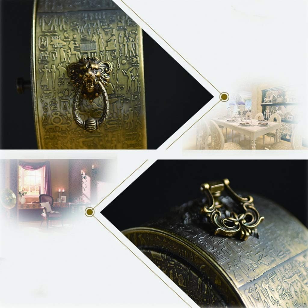 Desk Clock,Retro Old-Fashioned Grandfather Clock,7.1-Inch Desk Clock/Living Room Clock, Metal Mantel Clock, for Office Placement Desk Clock,