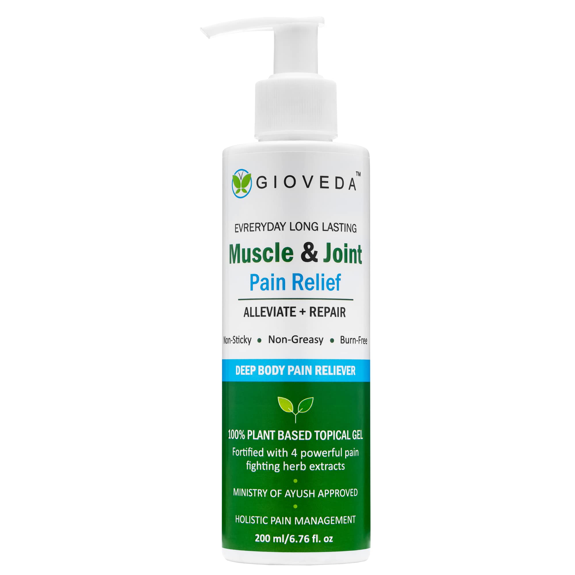 Muscle & Joint Pain Relief Gel I Ayush Approved I 100% Natural Plant Extract-Based Ayurvedic I Deep Penetrating, Non-Greasy & Fast-Acting I 200 ml-image-12