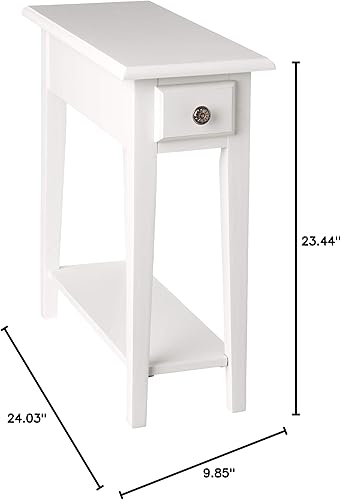 Miniatura 3 de Frenchi Home Furnishing - Mesa auxiliar alta de 24 pulgadas con almacenamiento