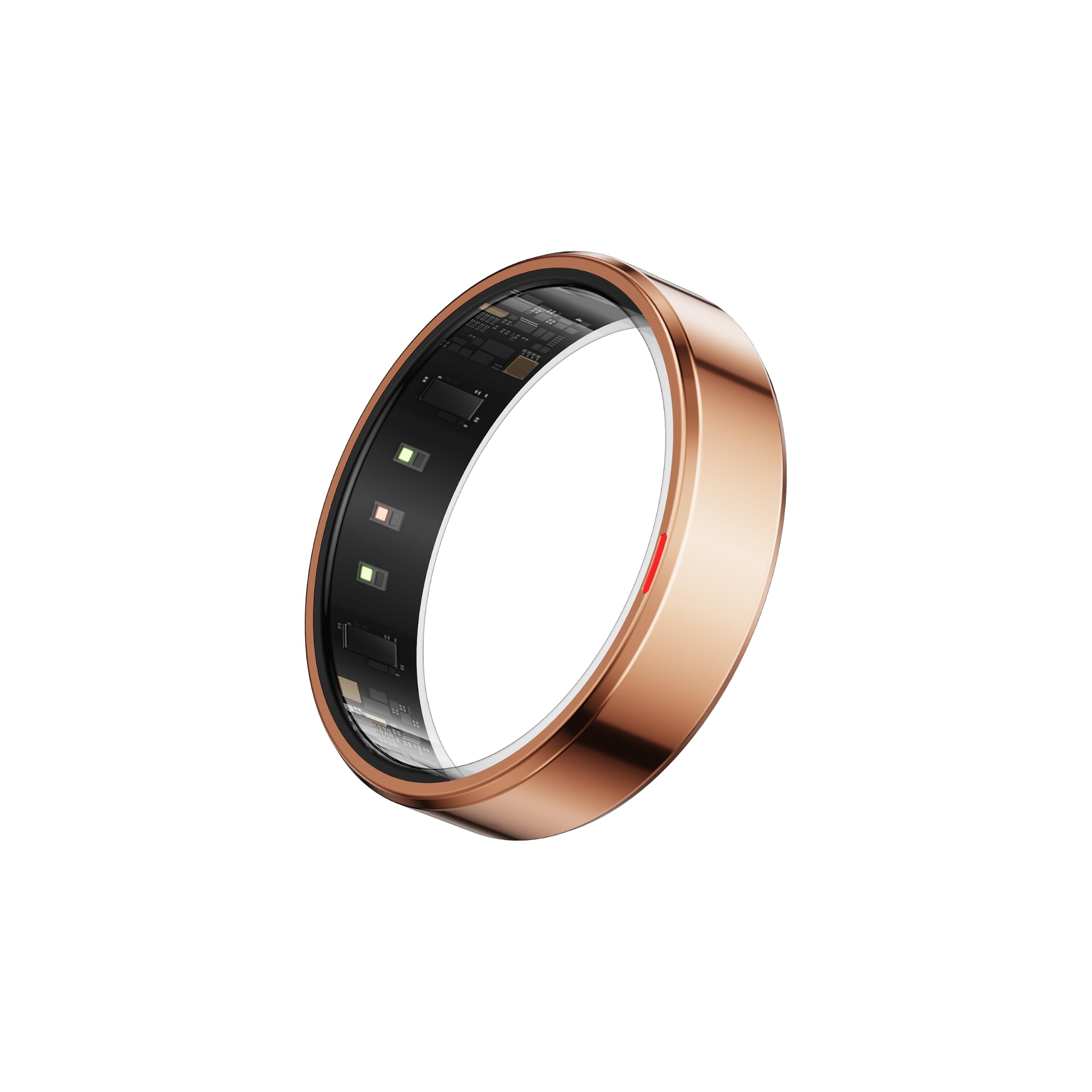 POBOVi Anello intelligente in titanio Gen 2 per donne e uomini, monitoraggio del sonno e della frequenza cardiaca, senza abbonamento, dimensioni prima dell'acquisto (oro rosa lucido, 9)