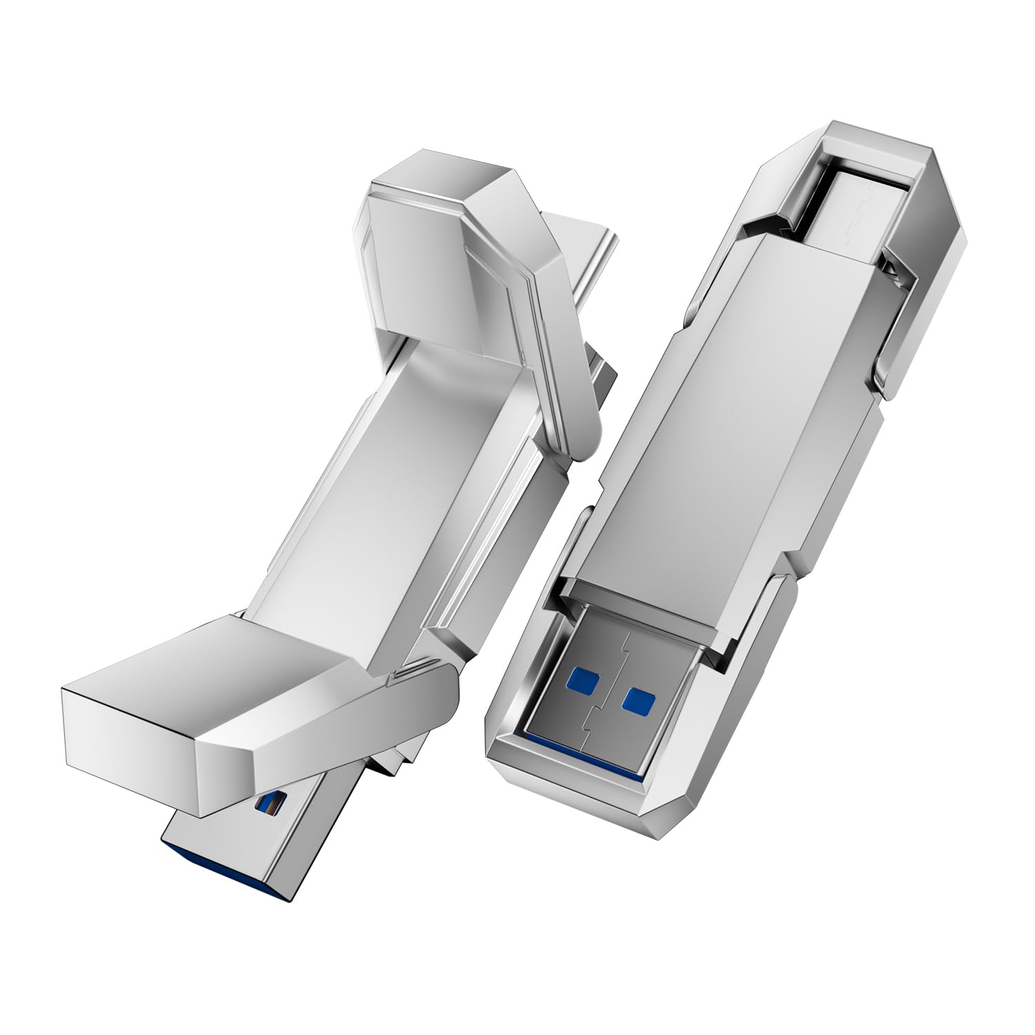 Orlian 64GB External Portable SSD USB Solid State Drive, Up to 450MB/s USB 3.2 Gen 2 Solid State, Type C + USB A Dual Drive for Phone/Android Laptops/Windows/Mac, Silver-image-19