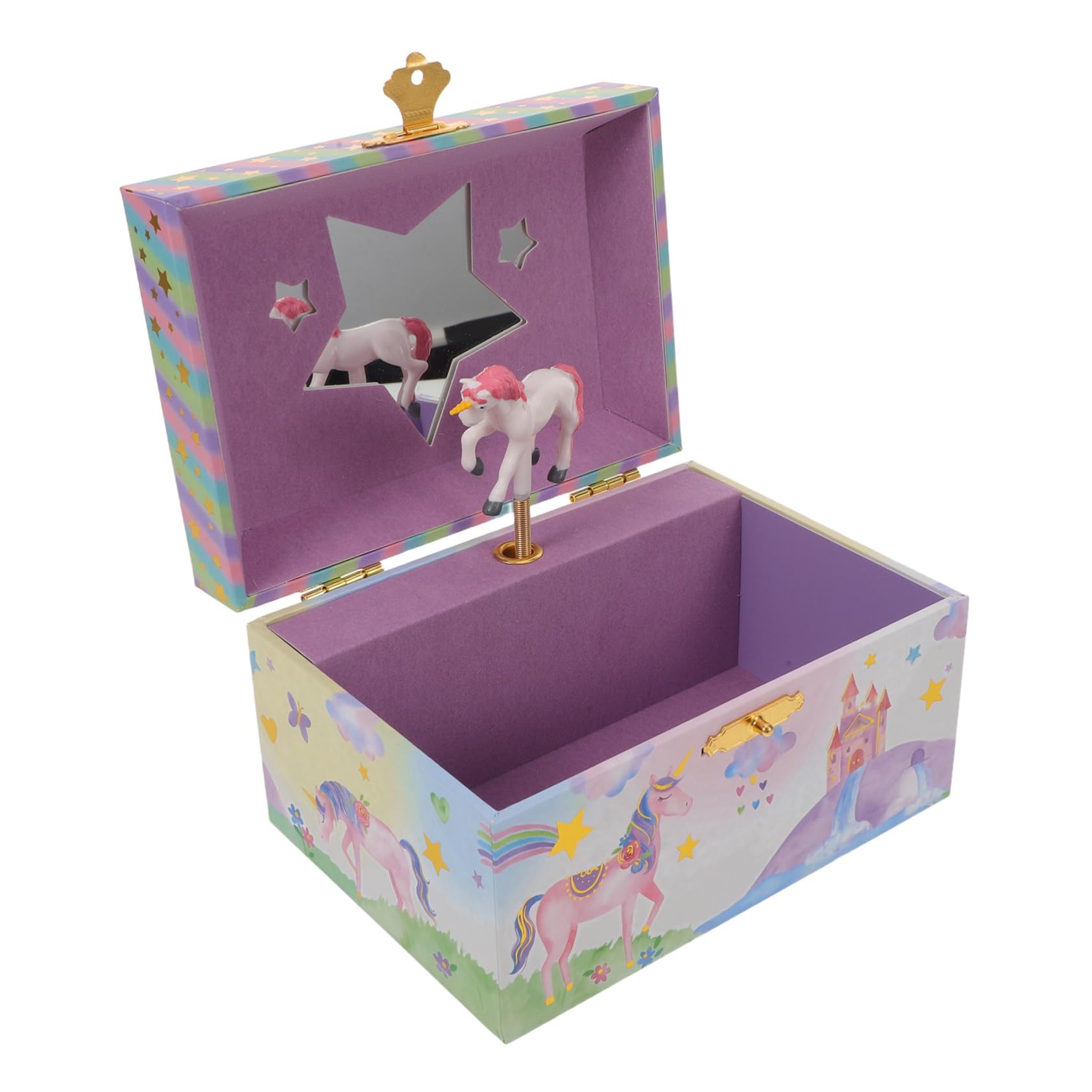 Joyero Musical De Unicornio Para Niñas Caja Musical Multifuncional Para Guardar Joyas Para Navidad y Cumpleaños