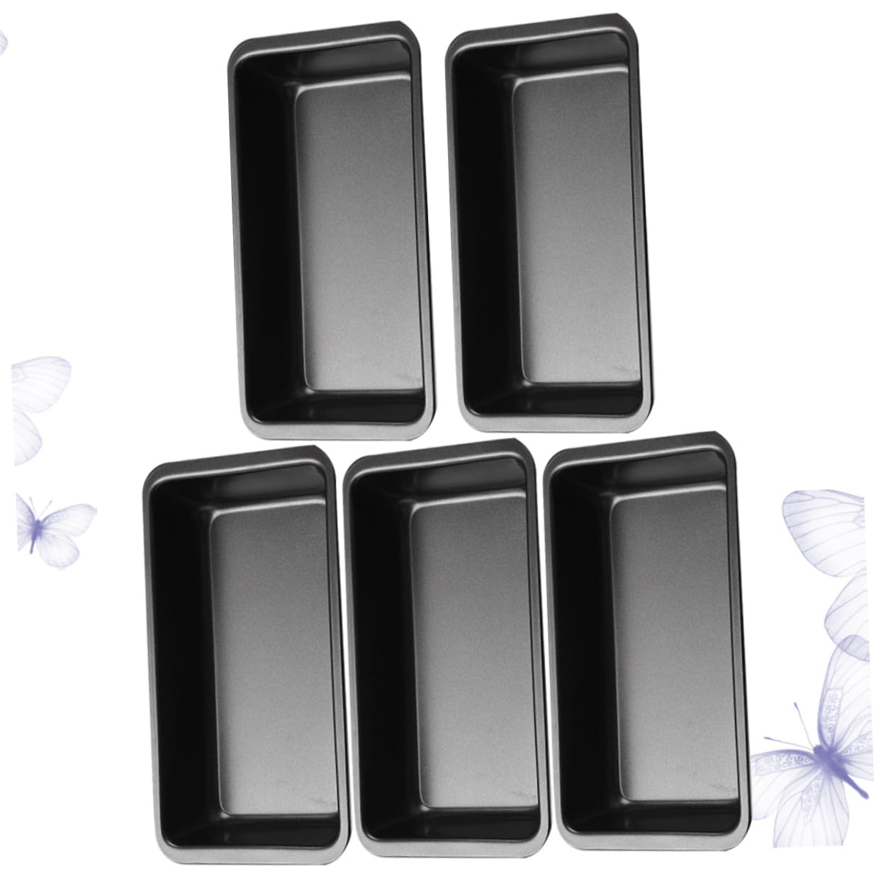 OFFSCH 5pcs Non-stick Rectangular Baking Pan Toast Box Cake Mold for Home Kitchen Bakeware for Bread Cakes and More