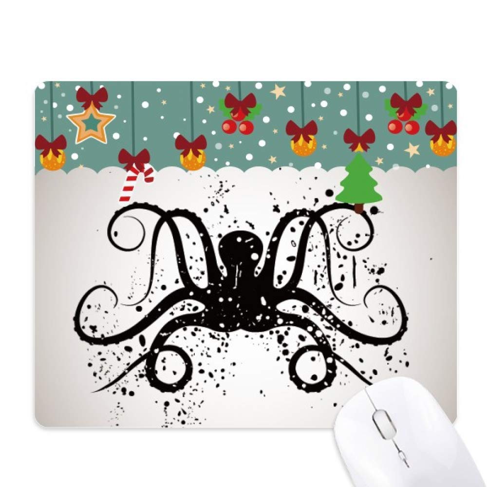 Alfombrilla de ratón con diseño de pulpo negro texturizada con acabados de alta calidad 5
