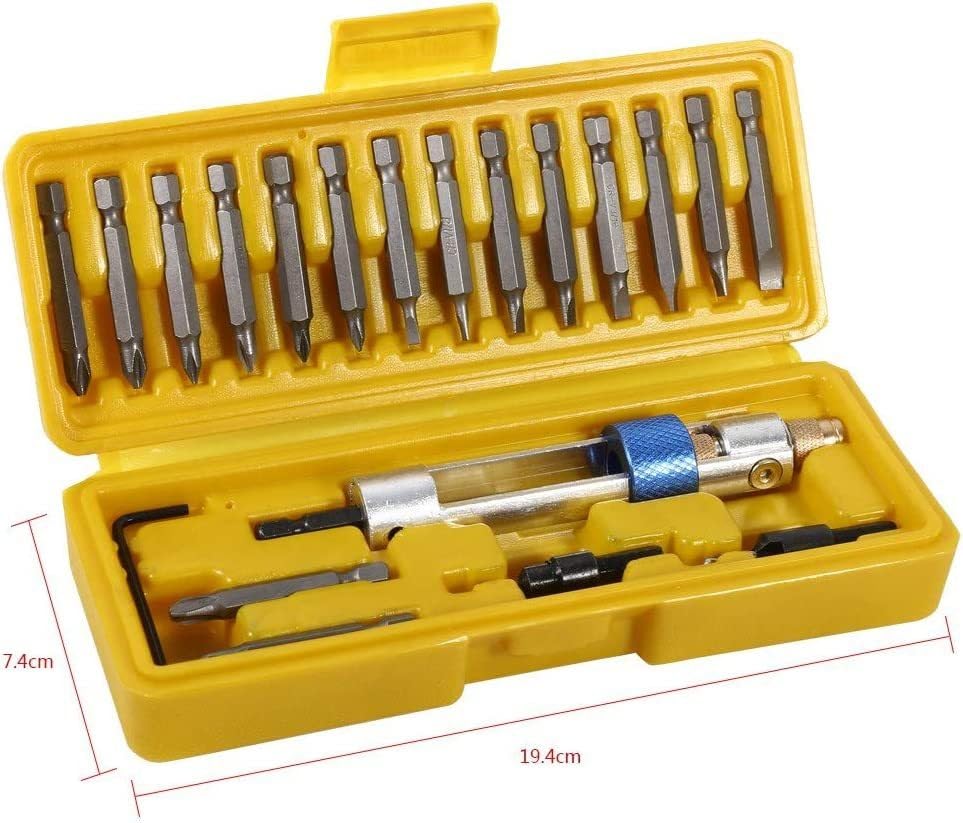 20PC HSS Countersink Screwdriver Conversion Set - Dual-Use Quick-Change Electric Bit Kit for Drilling & Screwdriving