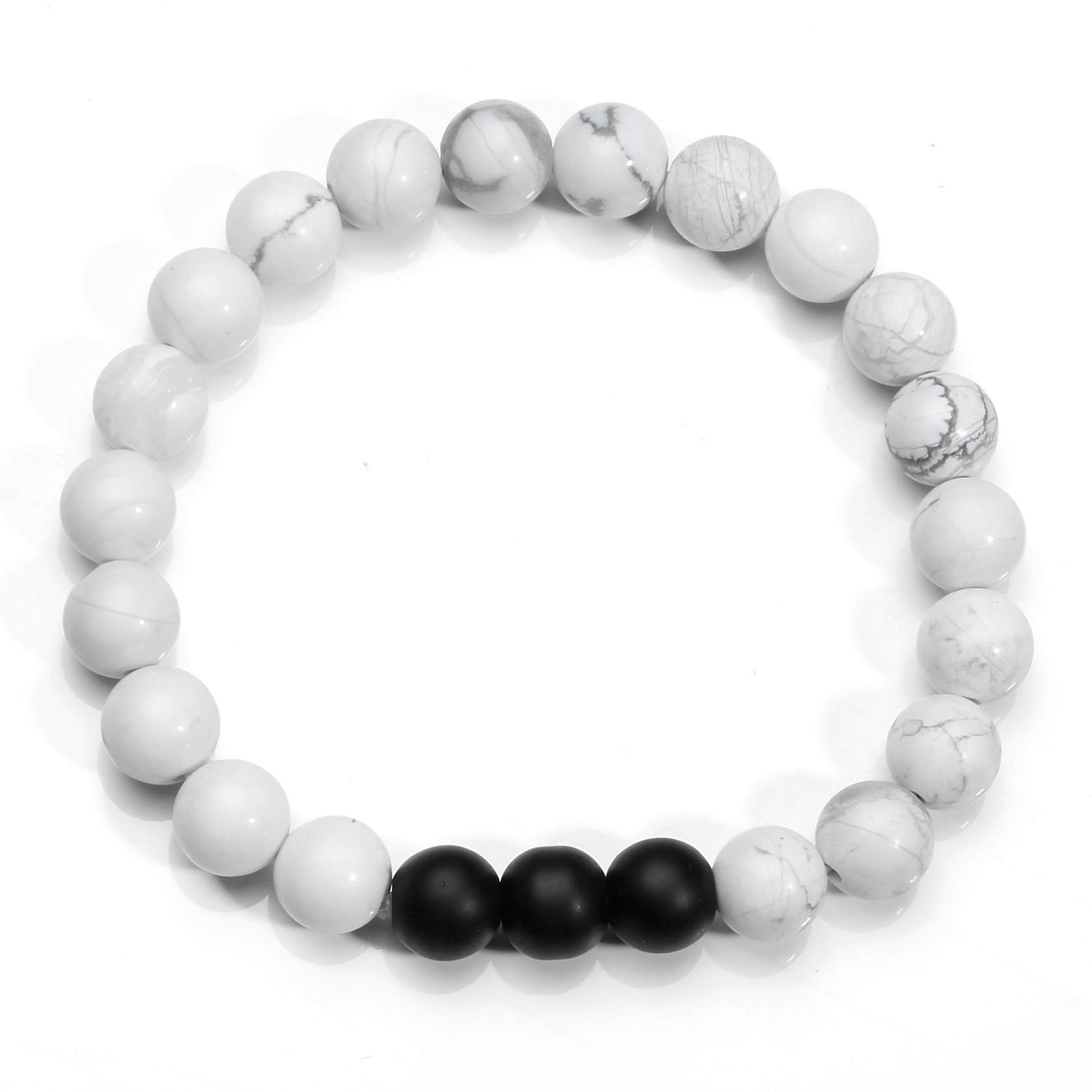 Braccialetto Elastico con Perline Rotonde da 8 mm in Pietre preziose Naturali per San Valentino, Perfetto per Ragazze.