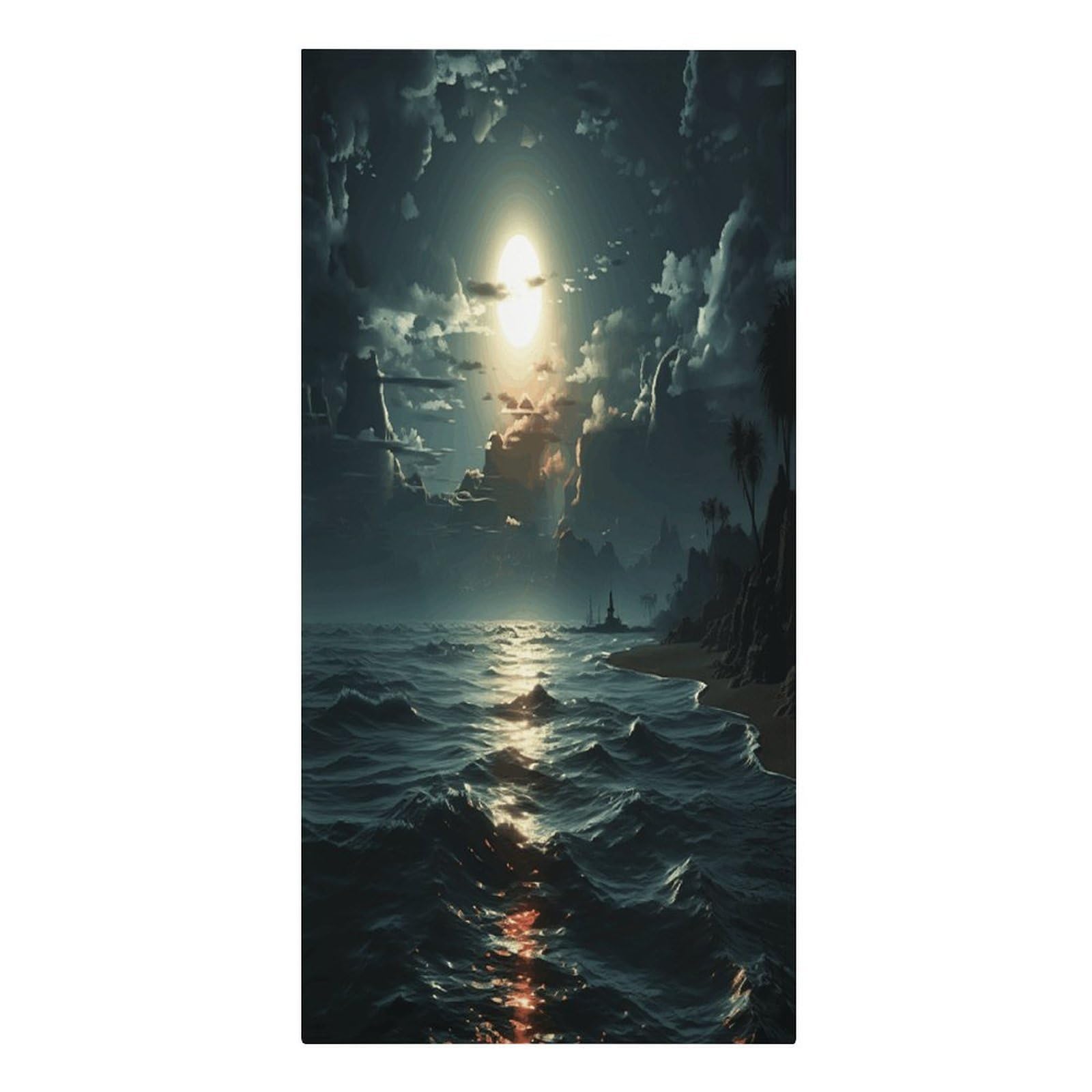 Adfgyerh Women's Style Sea Moon Microfiber Sand Free Towels Large Quick-Dry. Beach Towel For Swimming Pool Camping Beach .Beach Accessories， They Are Essential Accessories For Adults, And Men, Vacation Gift