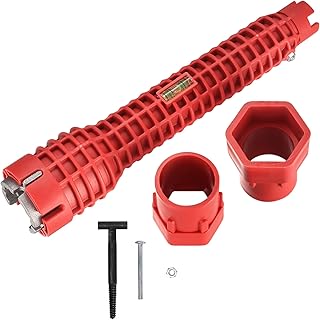 OIJOIYOI Faucet & Sink Installer Wrench Plumbing Tool, Multifunctional Basin Wrench, Water Pipe Spanner Wrench for Toilet Bowl, Sink, Bathroom, Kitchen Repair Installation Tools