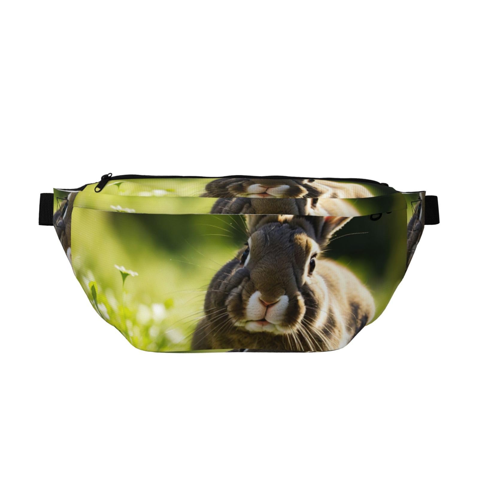 Sac banane de course à pied imprimé lapins, modèle léger et décontracté avec sangle réglable - 8