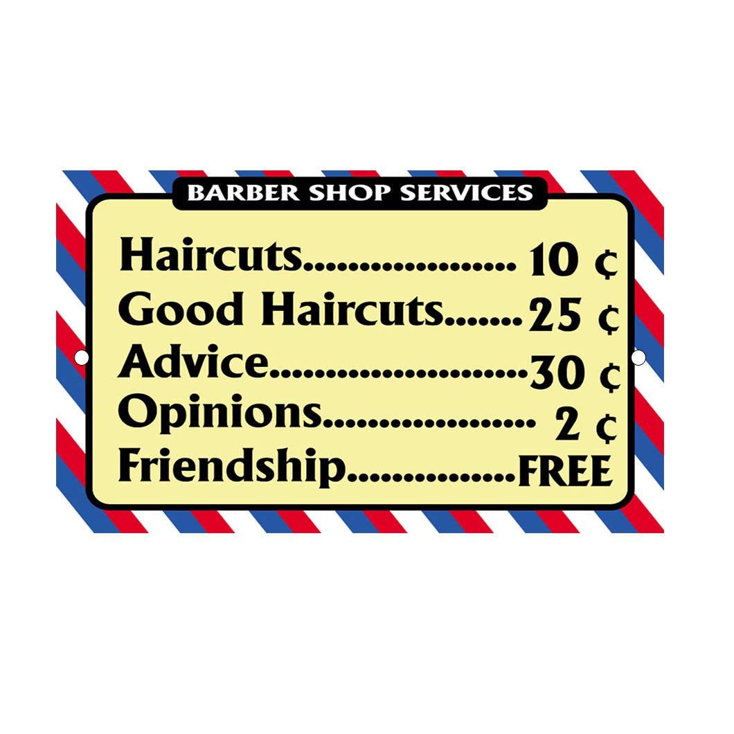 Guadalupe Ross Metal Tin Sign Barber Friendship Free Wall Decor Sign 12x8 Inches