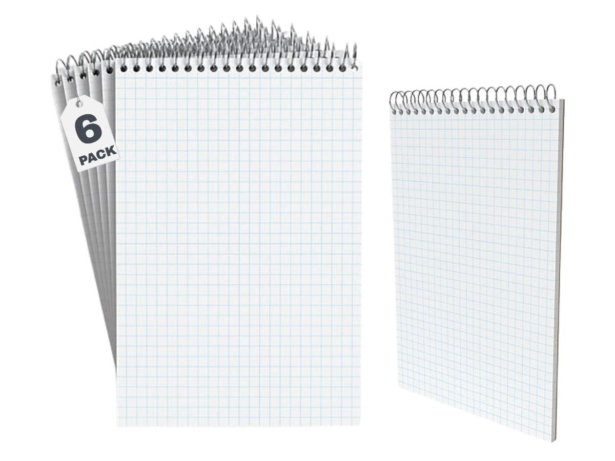 Buy 1InTheOffice Graph Ruled Notepad 6" x 9", Quad Ruled Graph Paper