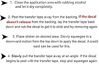 Vista 2 de Adhesivo decorativo para parabrisas con odio local, 23 x 4 pulgadas, estilo BF