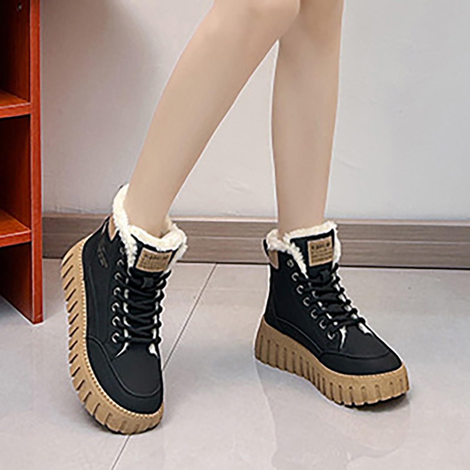 Apres Ski Femme Bottes De Neige Botte Chaussures Hiver D'hiver Pour Chaussure Bottine Montantes Randonnée Bottines Imperméable Boots Après Chaudes Chaude Fourrées Fourrée Après-Ski Apres-Ski