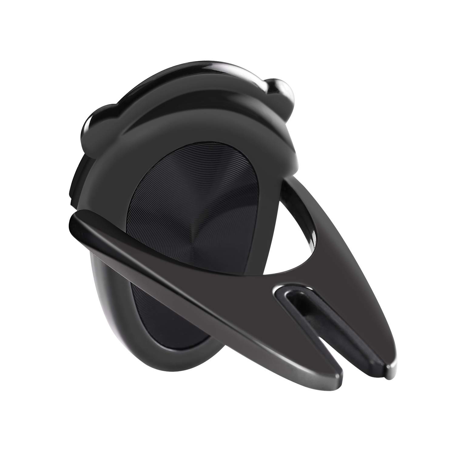 Cell Phone Holder for Car Vent, Happiere 4 in 1 Function Phone Ring Holder Finger Kickstand, 360° Rotation and 90°Flip Mobile Phone Stand for Desk Compatible with Universal Smartphone (Black)