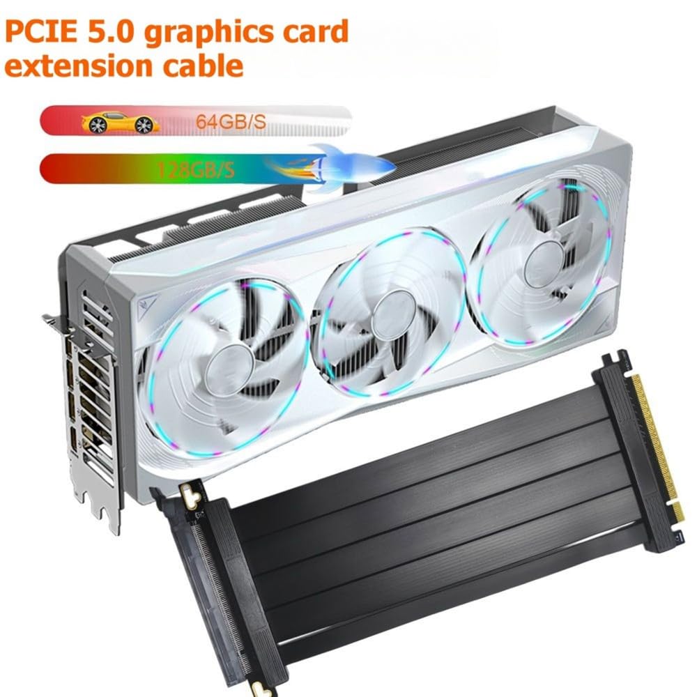 estensione PCIe 5.0 X16 per GPU, montaggio verticale 25cm