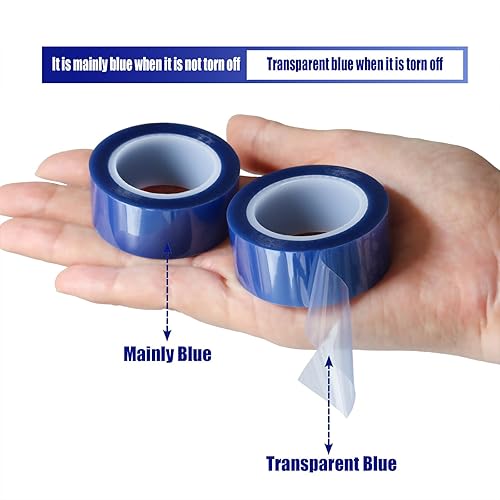 Miniatura 8 de 6 rollos de cinta de calor azul de alta temperatura, resistente al calor, cinta de transferencia de calor para sublimación de calor, vinilo de