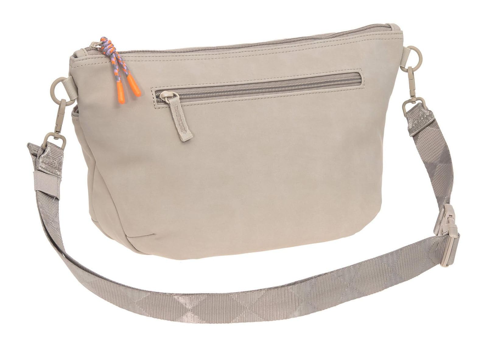 LÄSSIG Bolsa de hombro organizadora para cochecito de bebé Bolsa para cochecito incl. enganche para carrito/GRE Buggy Bum Bag humus