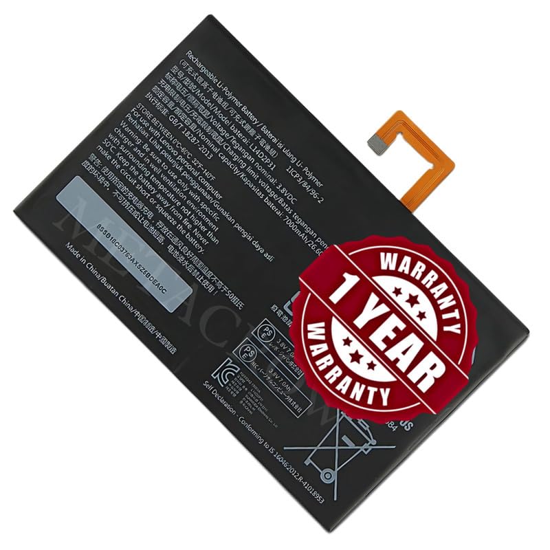 Image of Original L14D2P31 Battery Compatible for Lenovo Tab 2 (A10-70, A10-70F, A10-70L) - (7000mAh) - 1 Year Warranty JK1