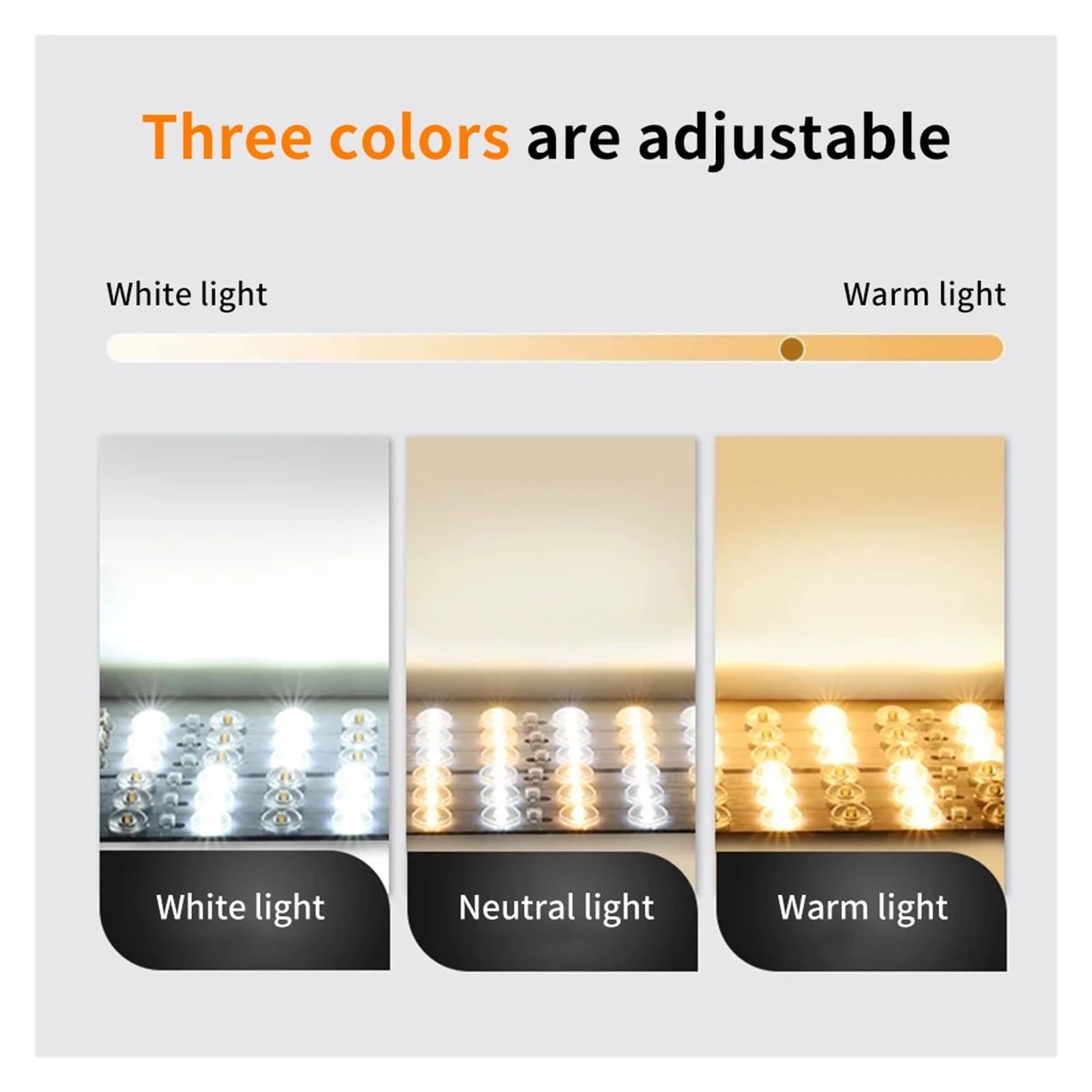 LED-Modulleiste, 220 V, Deckenleuchte, LED-Panel, 15 W, 21 W, 30 W, Ersatz mit 15 cm, 41 cm, 52 cm(Two-Color 52CM 30W,10cps)