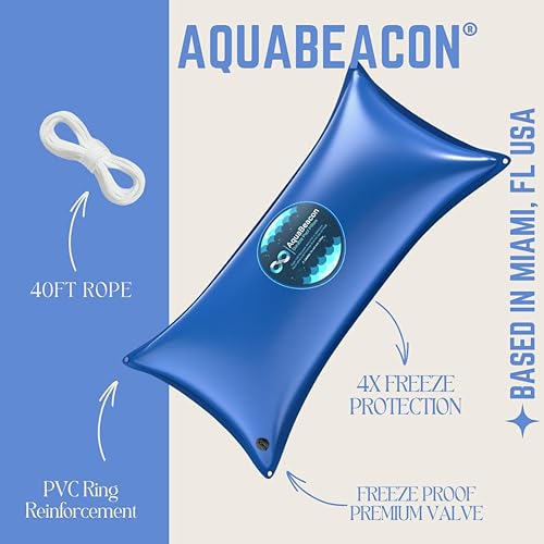 Miniatura 8 de Paquete de 2 almohadas prémium de piscina de 4 x 4 pies de 4 x 8 pies, medida total, ultra gruesas y súper duraderas, almohadas de piscina de