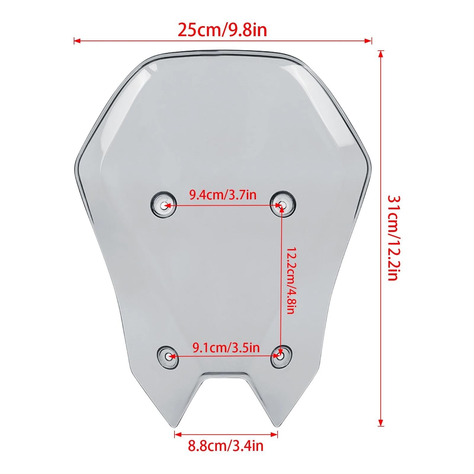 Per Z900 Per SE 2025 Parabrezza Grande E Alto Deflettore Protettivo Per Da Turismo Per Moto Motocicletta Vento Schermo Carenatura Anteriore(Light Smoke)