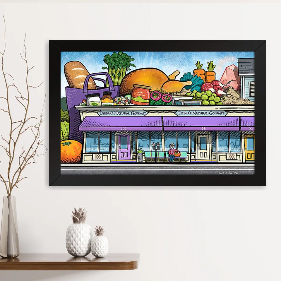 GADGETS WRAP Printed Photo Frame Matte Painting for Home Office Studio Living Room Decoration (14x11inch Black Framed) - Debra's Natural Gourmet