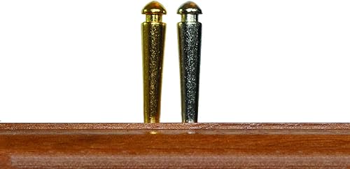 Miniatura 2 de We Juegos Premium Easy Grip Cribbage Pegs con un diseño cónicos & terciopeloJuego de 6(3de oro & 3Plata)