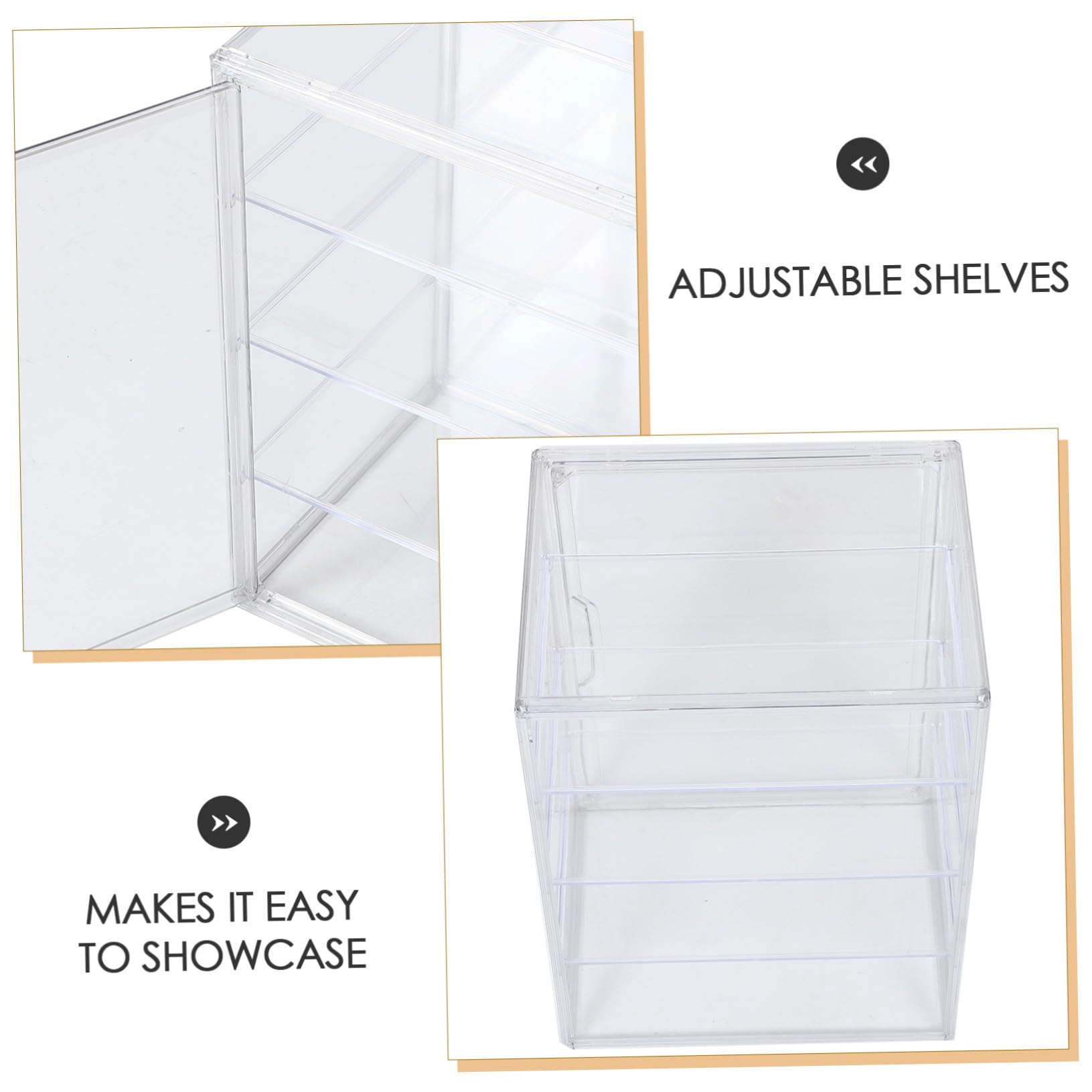 Toyvian Vitrina Transparente con Estantes Ajustables y Puerta Magnética de 4 Niveles Fácil de Limpiar y Ahorro de Espacio para Pan para Encimera de Cocina